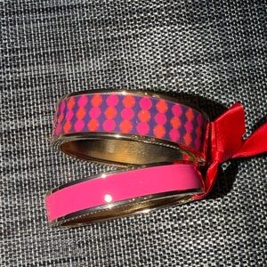 Avon Pink and Purple Enamel Bangle Set - Women Accessories
